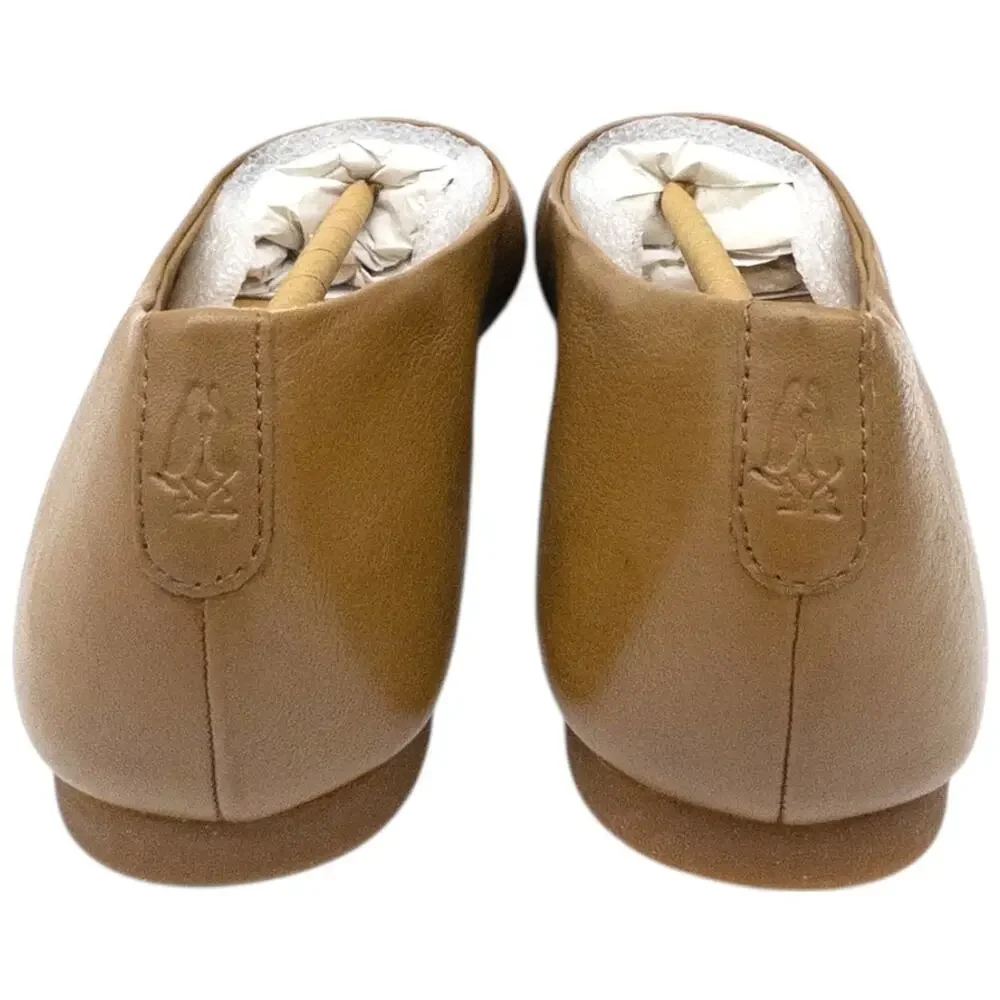 Hush Puppies Kendall Ballet Flats Women's 7 Wide Tan Leather